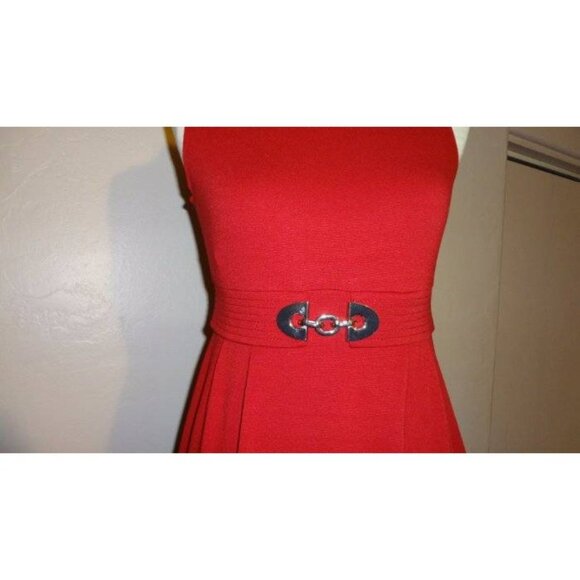 🆕 MUSE Classic Ponte Knit Dress Red 6 - Picture 9 of 10